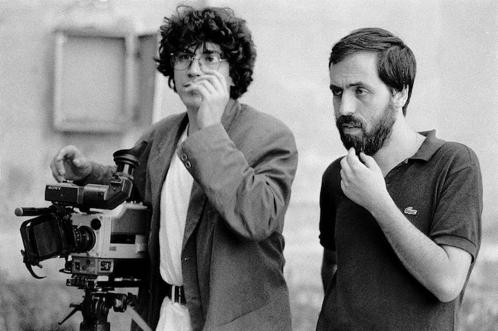 Franco Maresco e Daniele Ciprì sul set di Cinico TV